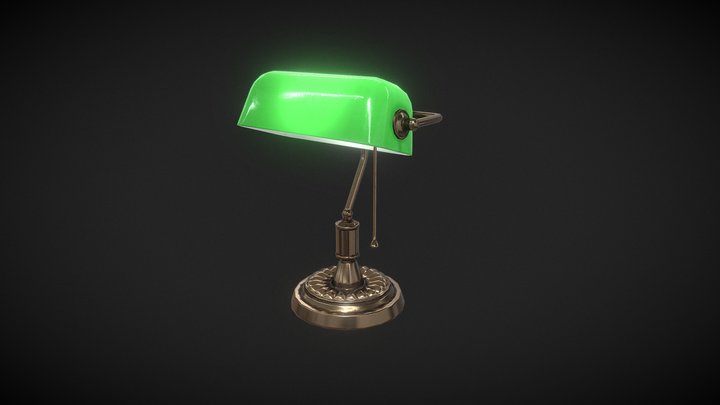 Old Table Lamp V01 3D Model