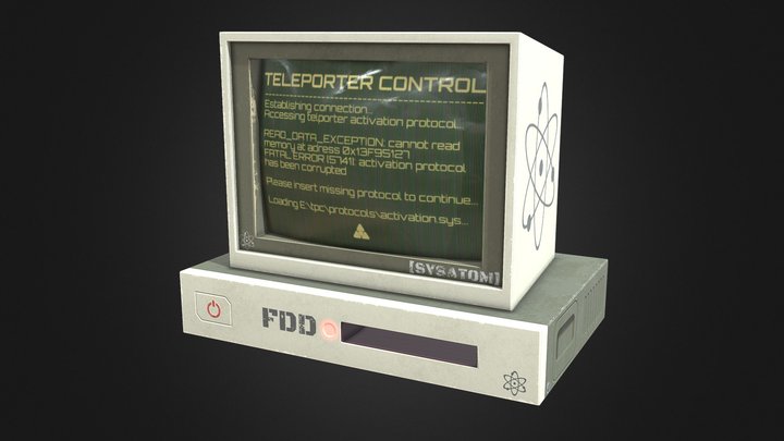 Retro Computer 3D Model