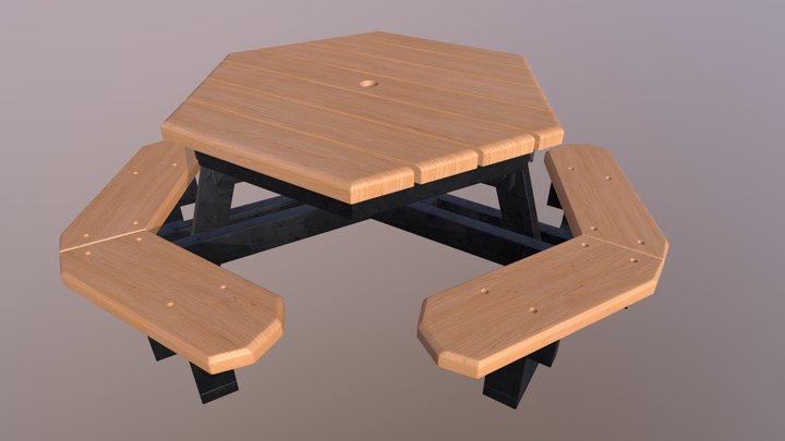 Picnic Table 3D Model