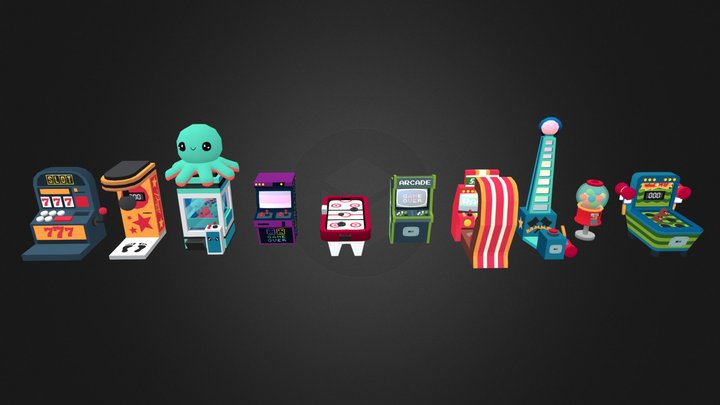 Arcade Machines 3D Model
