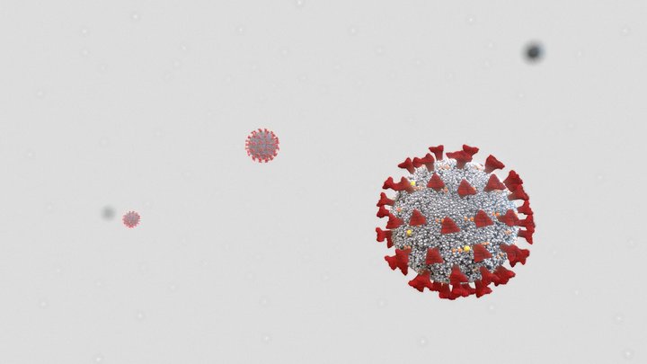 COVID-19 Corona Virus Particle 3D Model