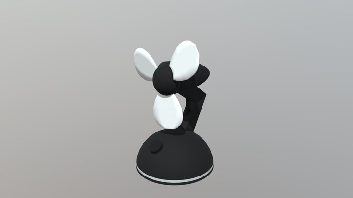 Desk Fan on Batteries 3D Model