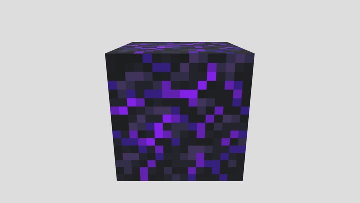 Minecraft Crying Obsidian 3D Model
