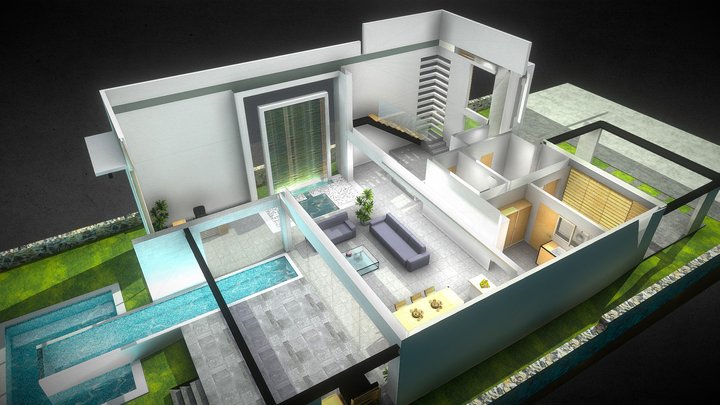 CASA SAUCE _ POR ÁREAS 3D Model