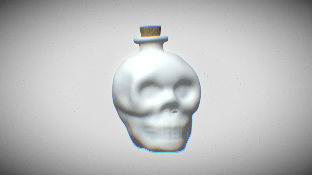 Skull Bottle with cork