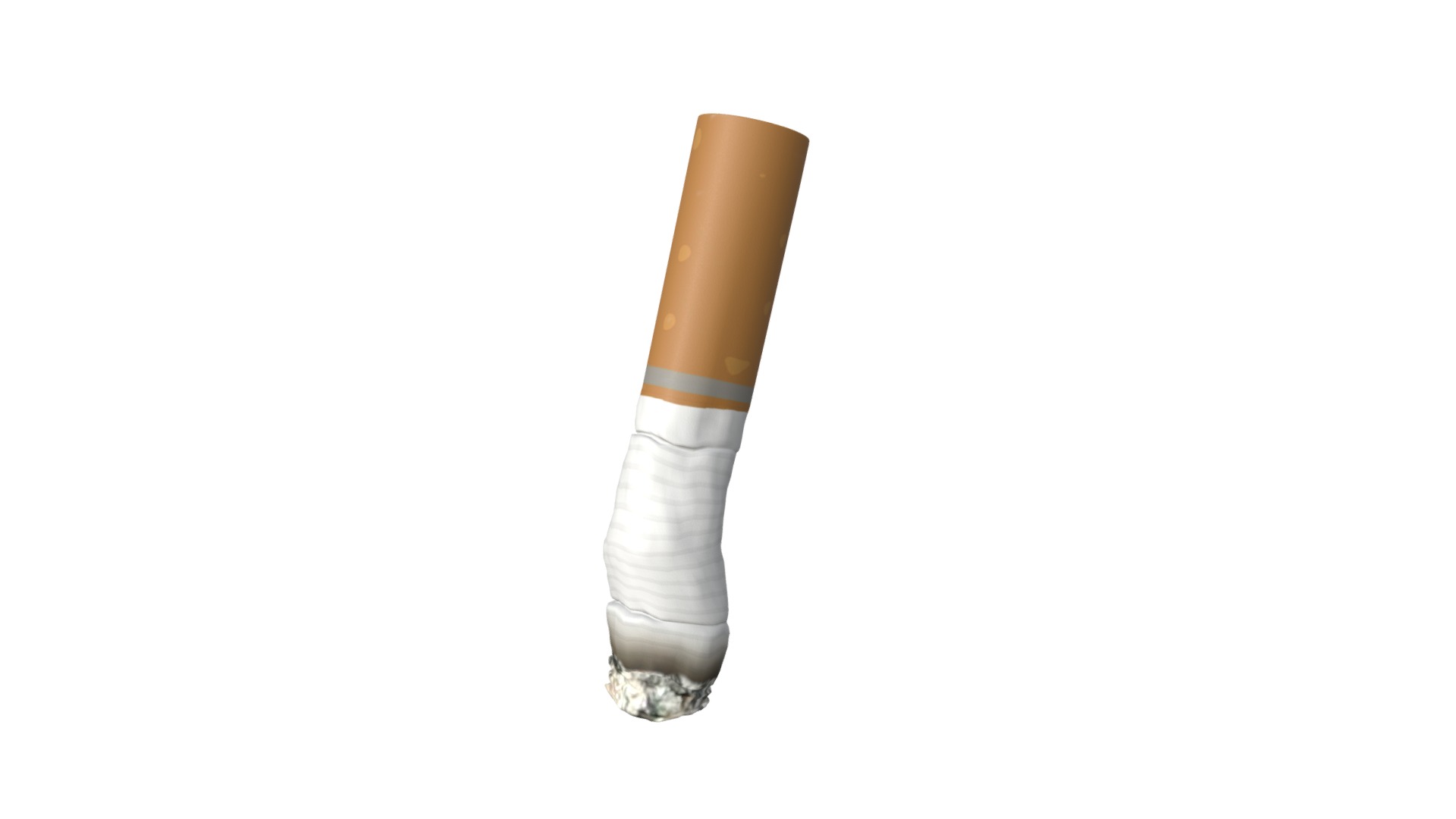 3D model Cigarette small - This is a 3D model of the Cigarette small. The 3D model is about a close-up of a cigarette.
