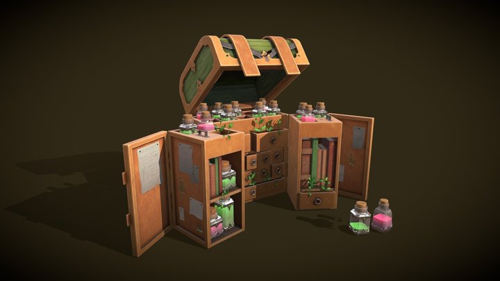 Apothecary chest 3D Model