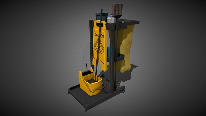 Cleaning Cart 3D Model