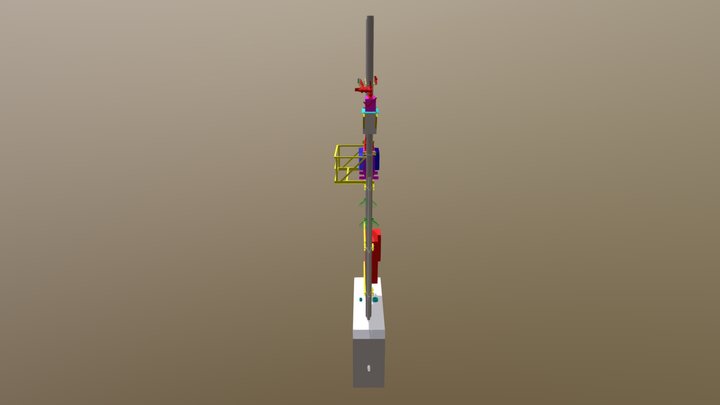 MV Pole-mounted Transformer 3D Model