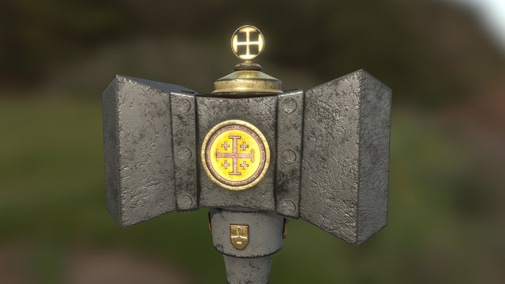 Crusader 2handed Hammer 3D Model