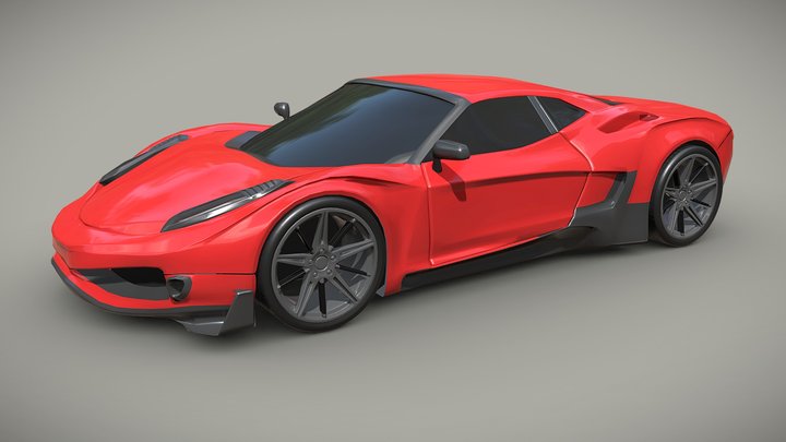 MI supercar design concept 3D Model