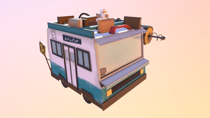 Egyptian micro bus 3D Model