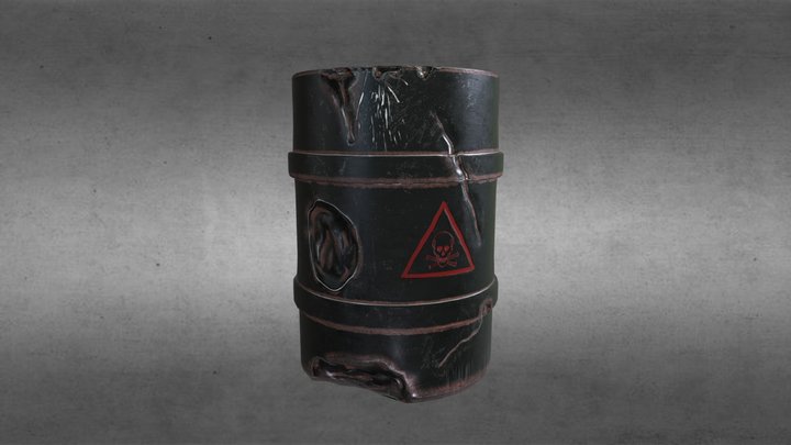 Toxic Waste Barrel 3D Model