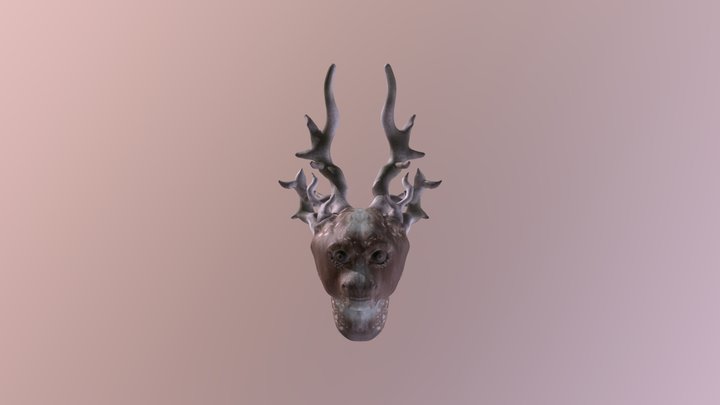 Monster Head Textured & Painted 3D Model