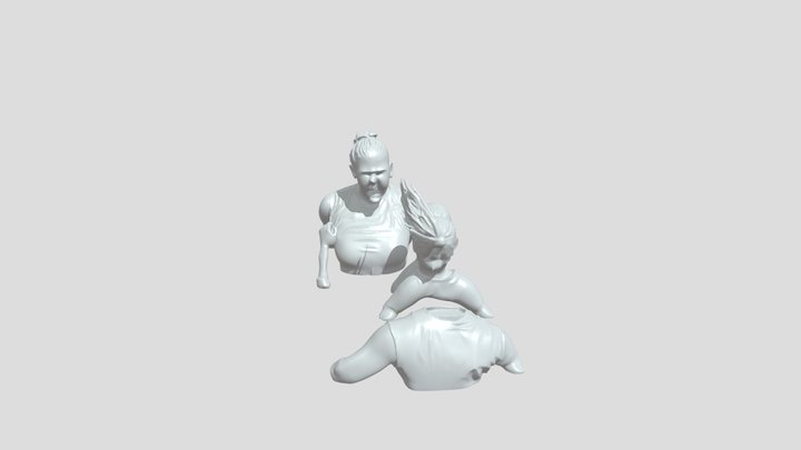 Volleyball players celebrating 3D Model