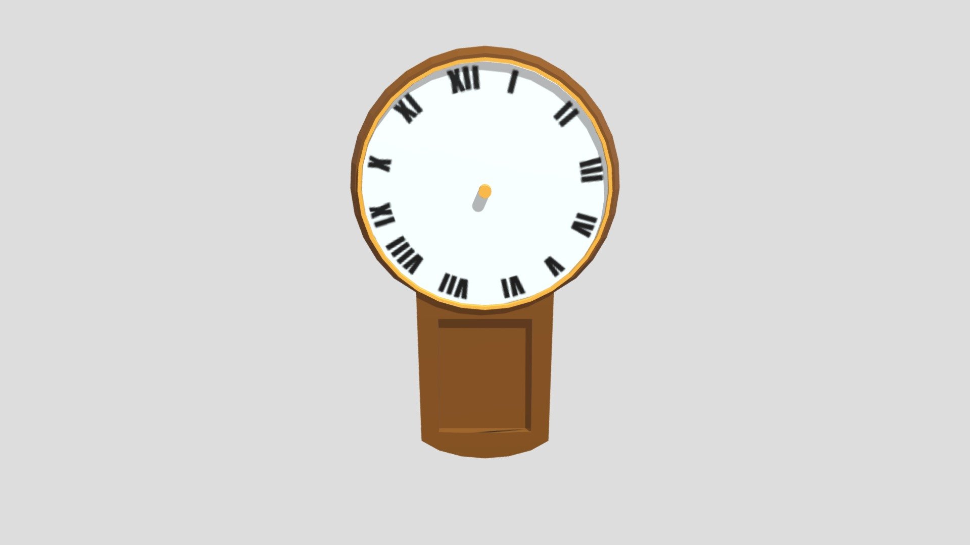Low Poly, Old-Style Wall Clock