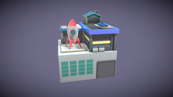 Cornflow Rocket Factory V.1.5 3D Model
