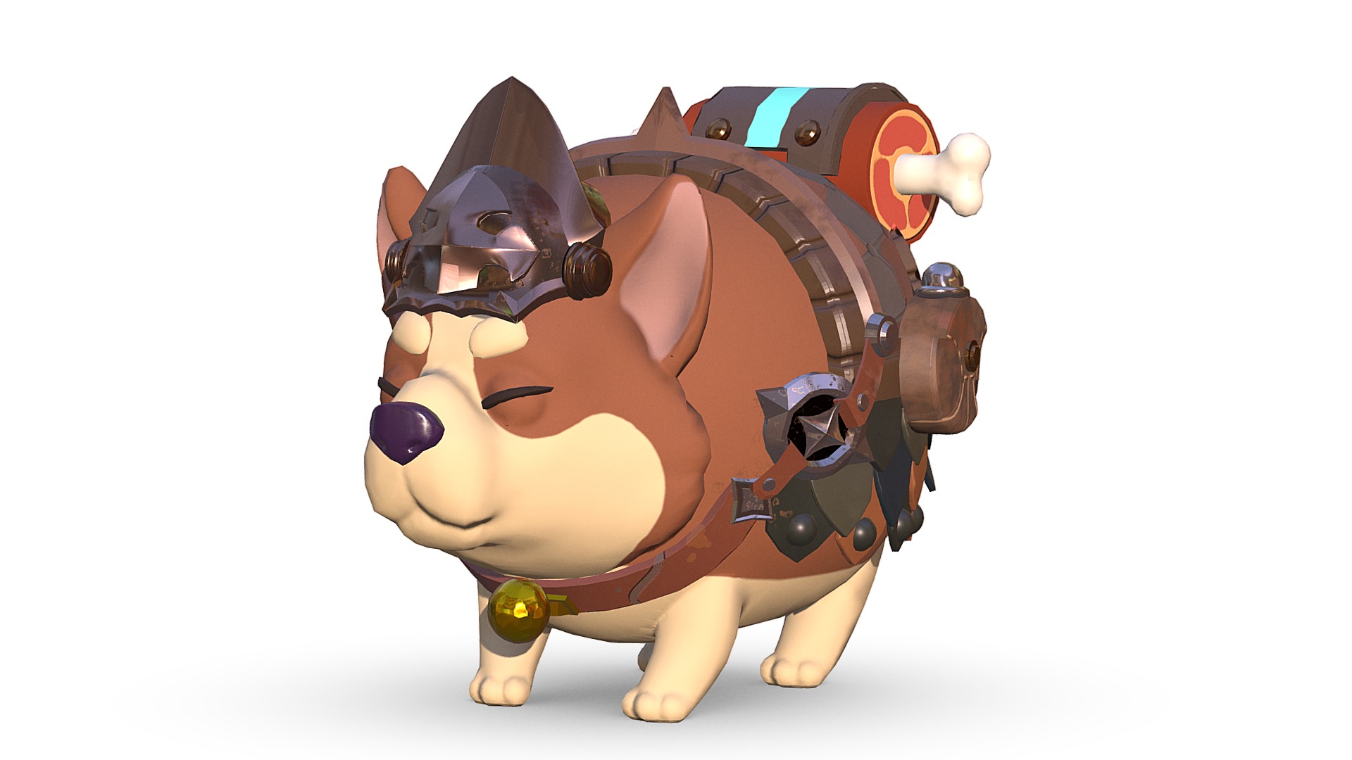 3D model Cogi - This is a 3D model of the Cogi. The 3D model is about a dog wearing a garment.