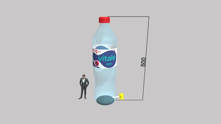 Botella Vitale 5mts CON GAS 3D Model