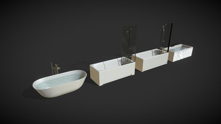 Set of baths Villeroy & Boch set 55 3D Model