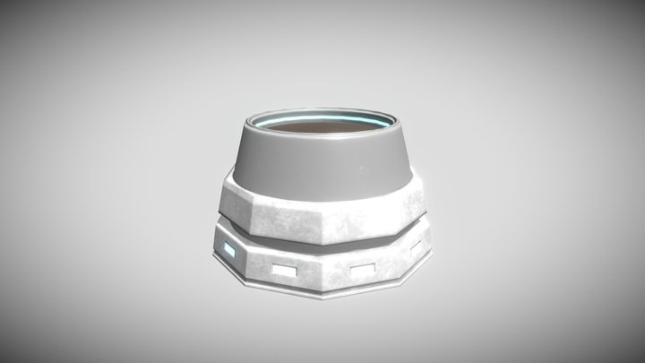 Sci-fi flowerbed 3D Model