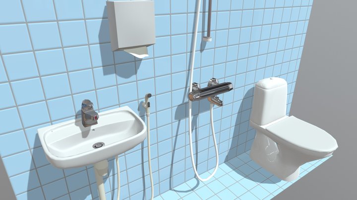 Bathroom Props 3D Model