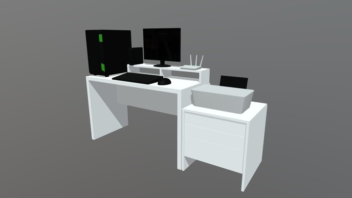 Mesa PC Teste 3D Model
