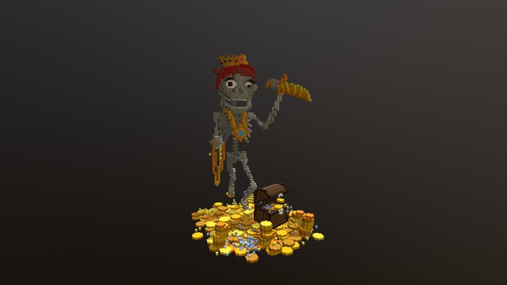 Skeleton treasure 3D Model