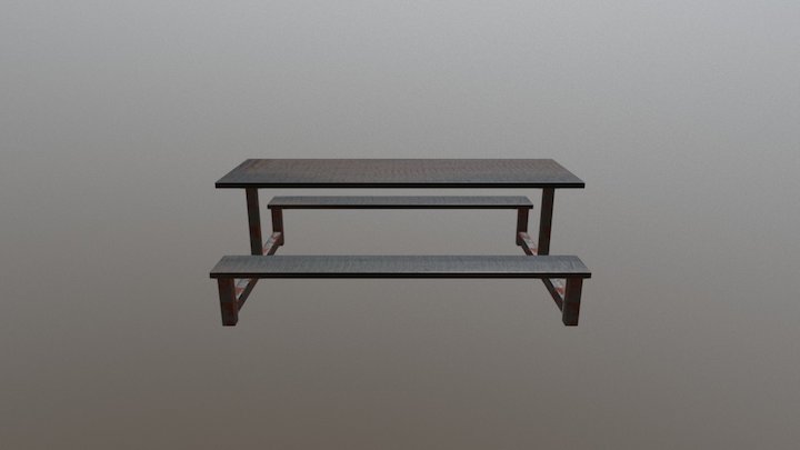 Canteen Table 3D Model