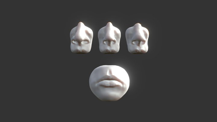 Day 01 - Mouth & Nose  #SculptJanuary18 3D Model