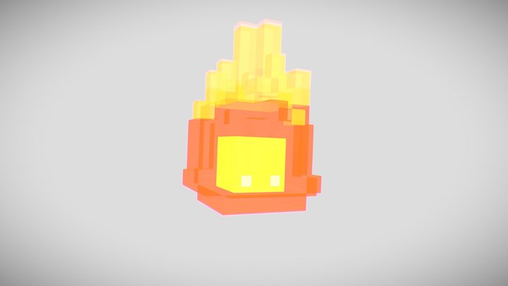 Fire enemy for a game jam + animation 3D Model