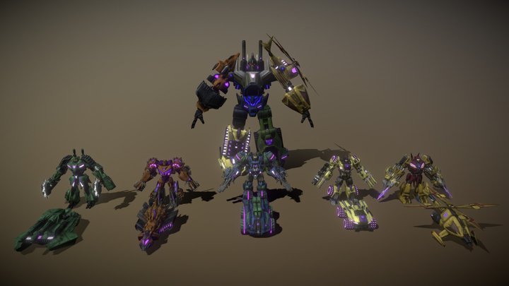 Transformers Fall Of Cybertron Combaticons – Modello 3D gratuito STL