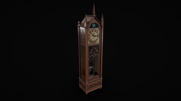 Grandfather Clock 3D Model
