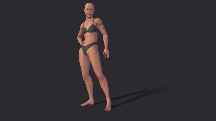 Female Character Model 3D Model