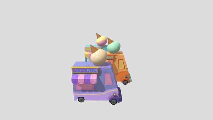 Ice-Cream-Truck 3D Model