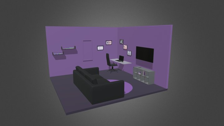 Little Room My Melody and Kuromi 3D Model