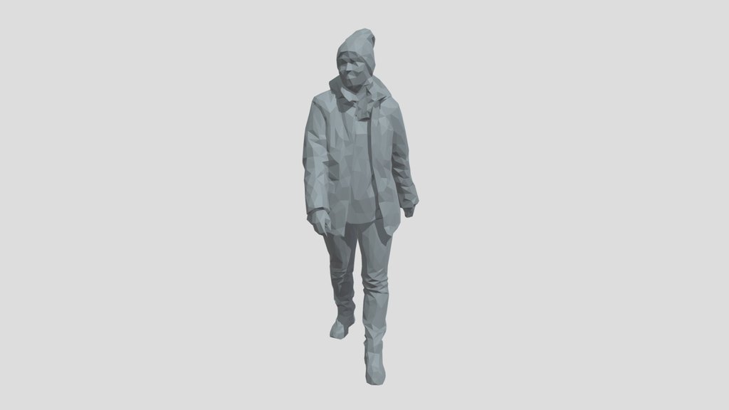 Lowpoly Female Walking