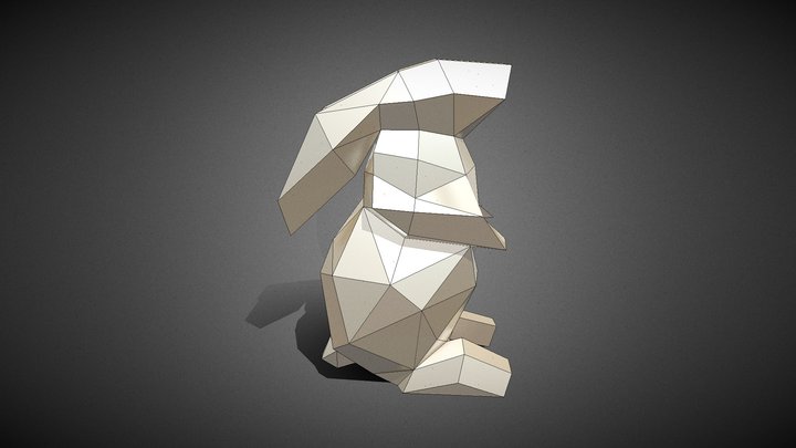 粉色兔子01 3D Model