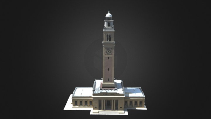 LSU Memorial Tower 3D Model