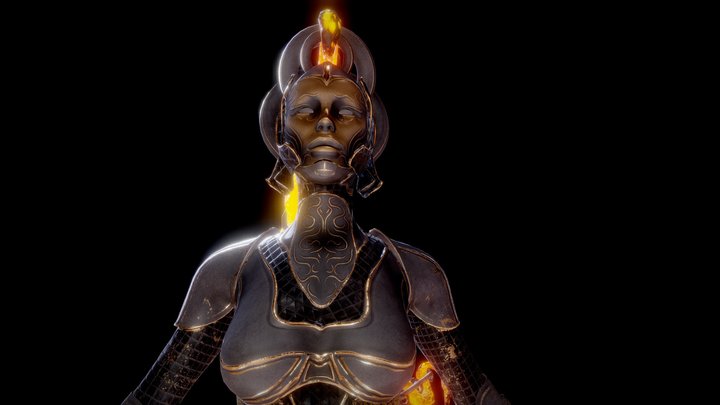 Free Game Character -The Ancient Woman Titan 3D Model