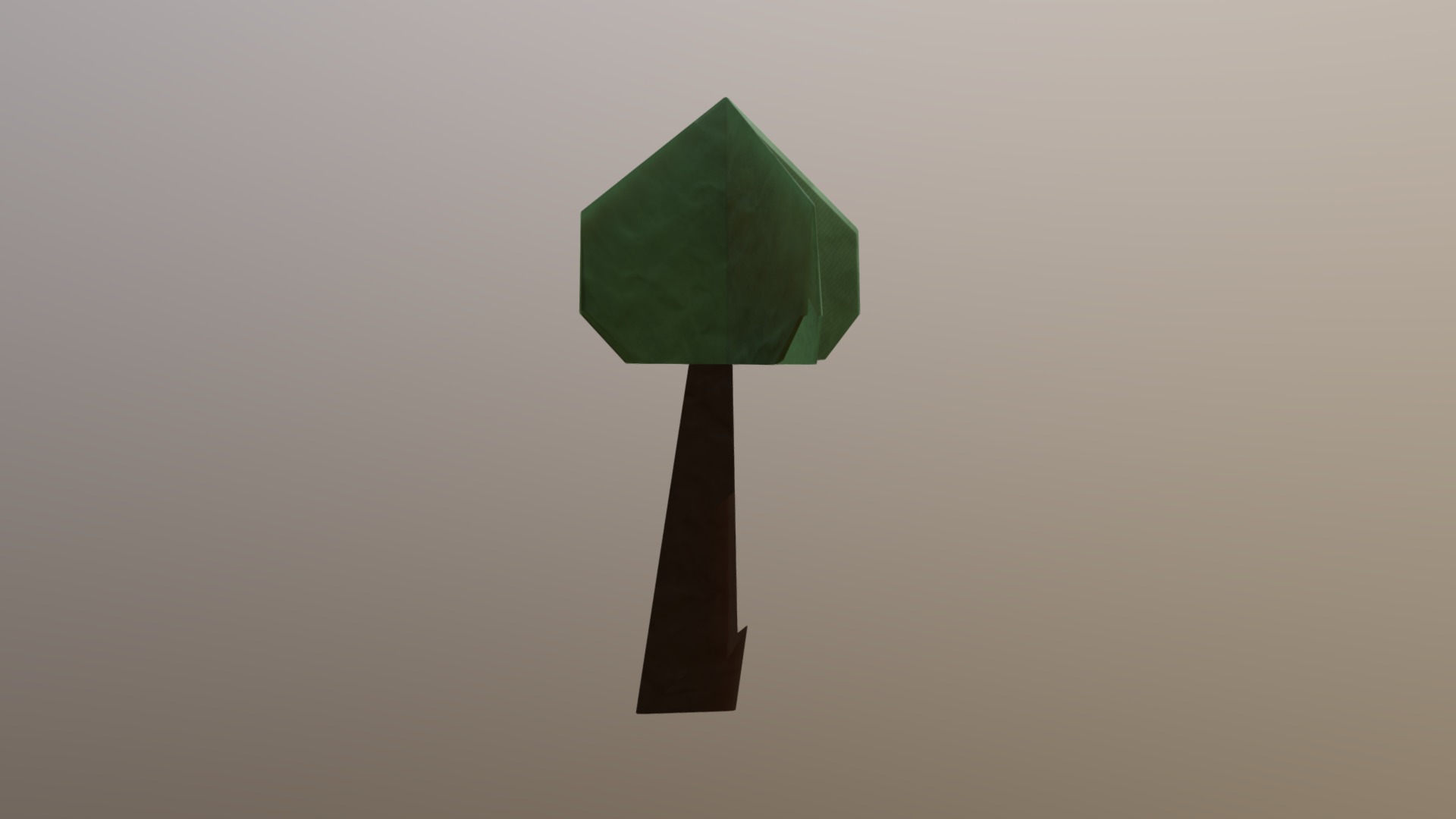 3D model Origami Tree - This is a 3D model of the Origami Tree. The 3D model is about a green and black sign.
