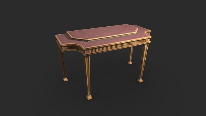 Decorative Wood Table 3D Model