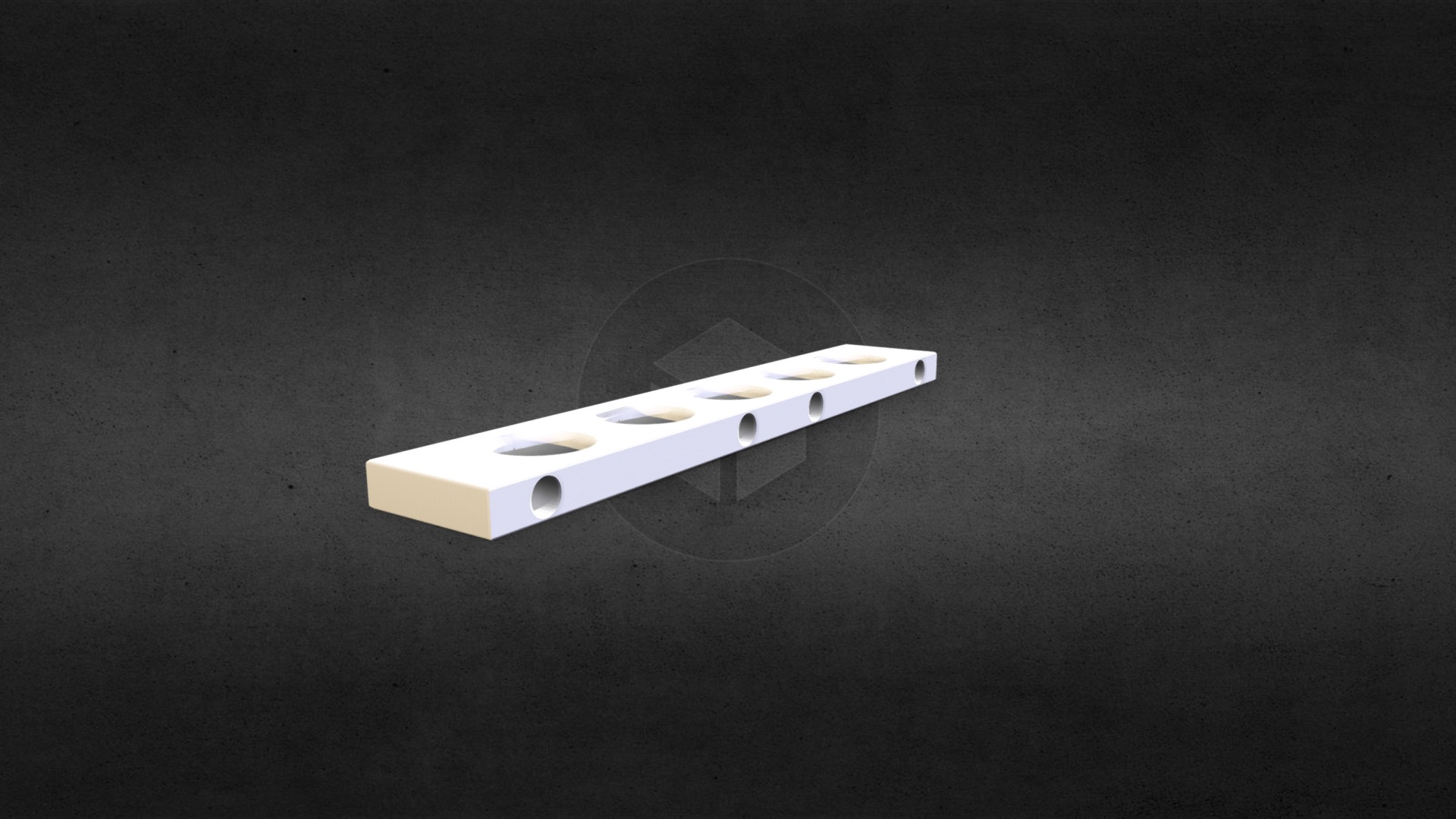 3D model m-board 1 - This is a 3D model of the m-board 1. The 3D model is about a white box with a wire.