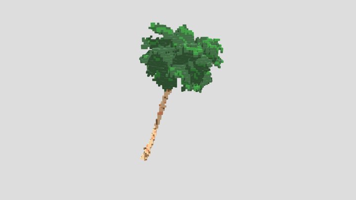 3D Palm Tree voxel art 3D Model
