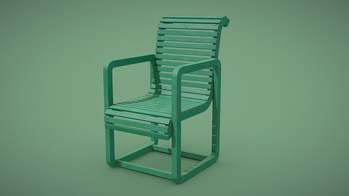 Green Wooden Chair – Free 3D Model STL