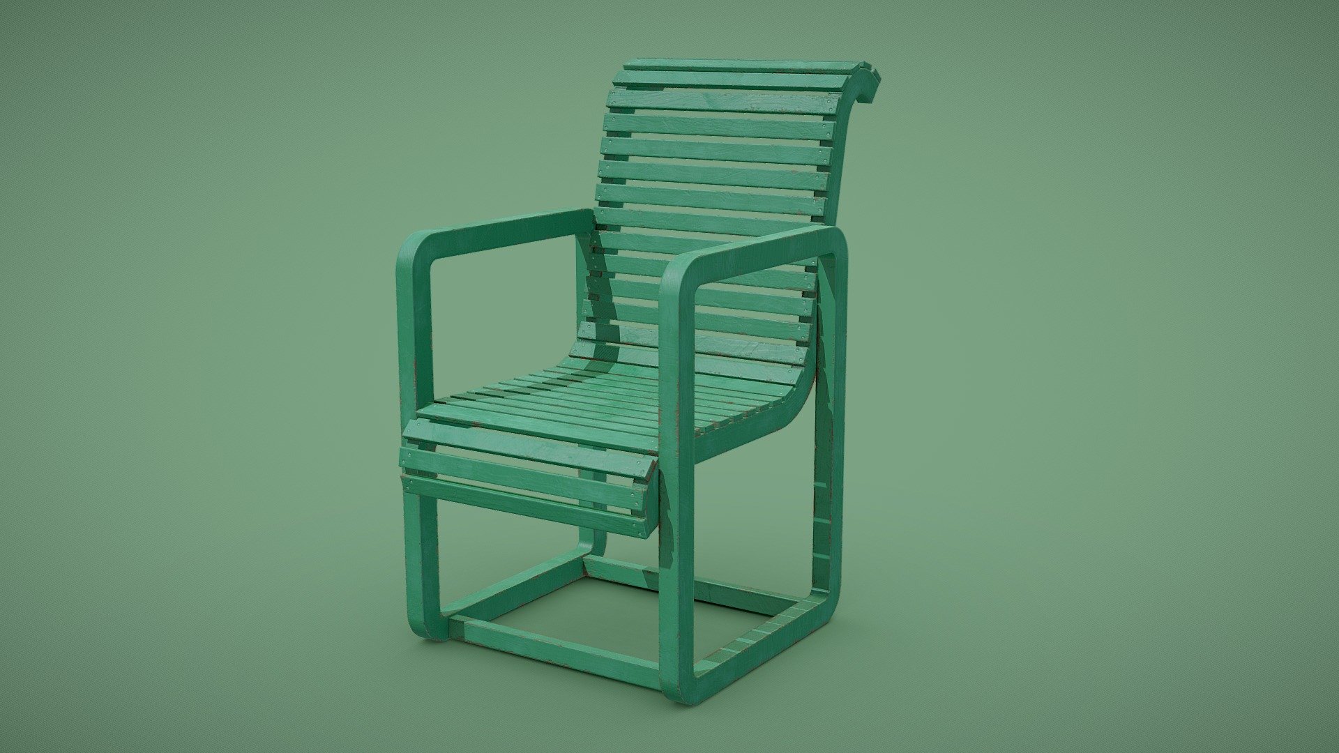Green Wooden Chair