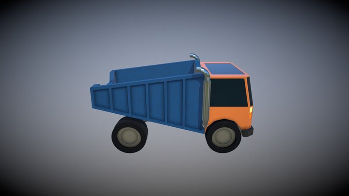 Low Poly Truck 3D Model