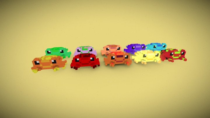 Cornflow VOXEL CRABS  V.1.1 3D Model