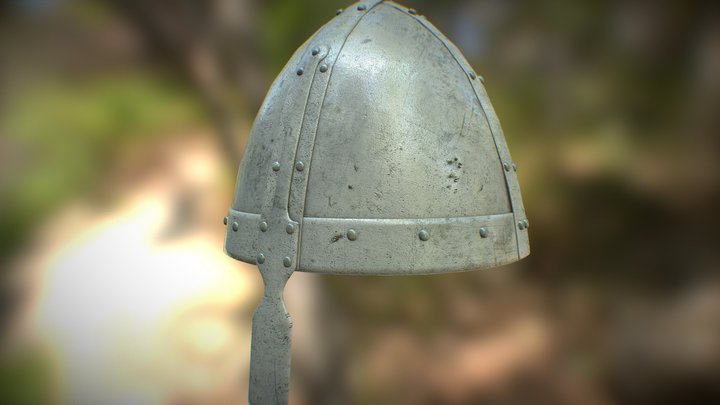 Medieval Norman Helmet 3D Model