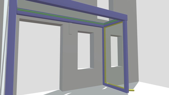 Vordach zu Hauseingang 3D Model
